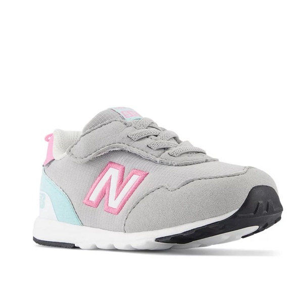 Girls new balance 515 pink and grey Velcro - Picture 1 of 9